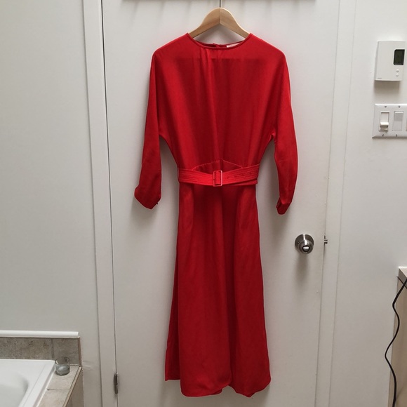 Aritzia/Wilfred Viscose/linen dress - red - S - Picture 4 of 13